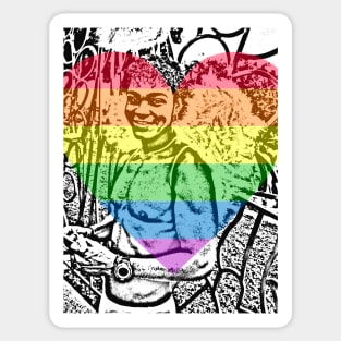 angel boy from the LGBT parade Sticker